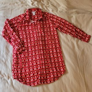 Flannel Pajama Dress Medium